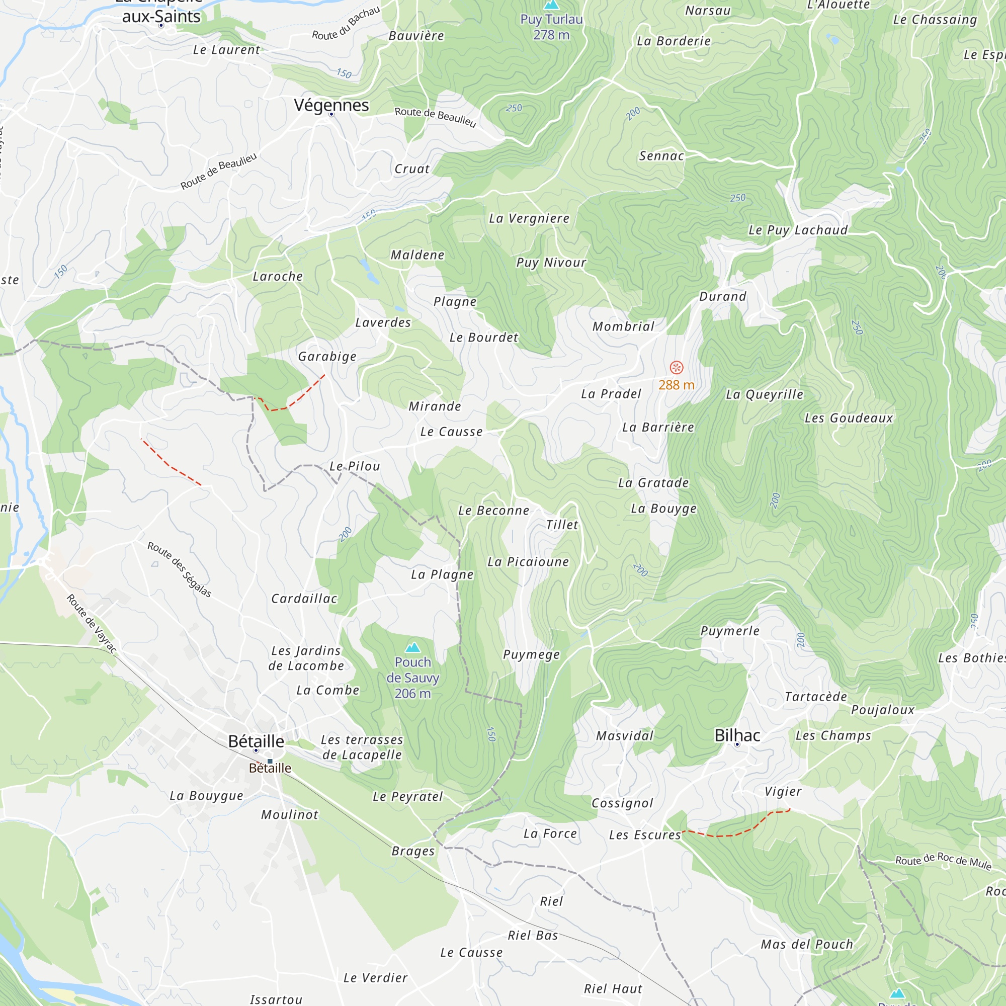 Gîte à la Béconne map