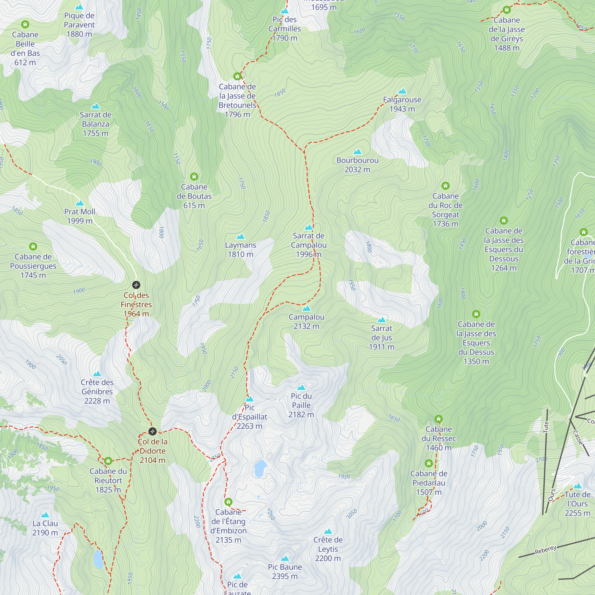 Cabane du Campalou map