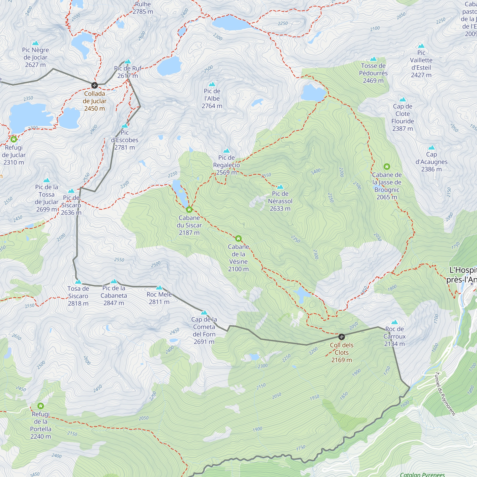 Cabane de la Vésine map