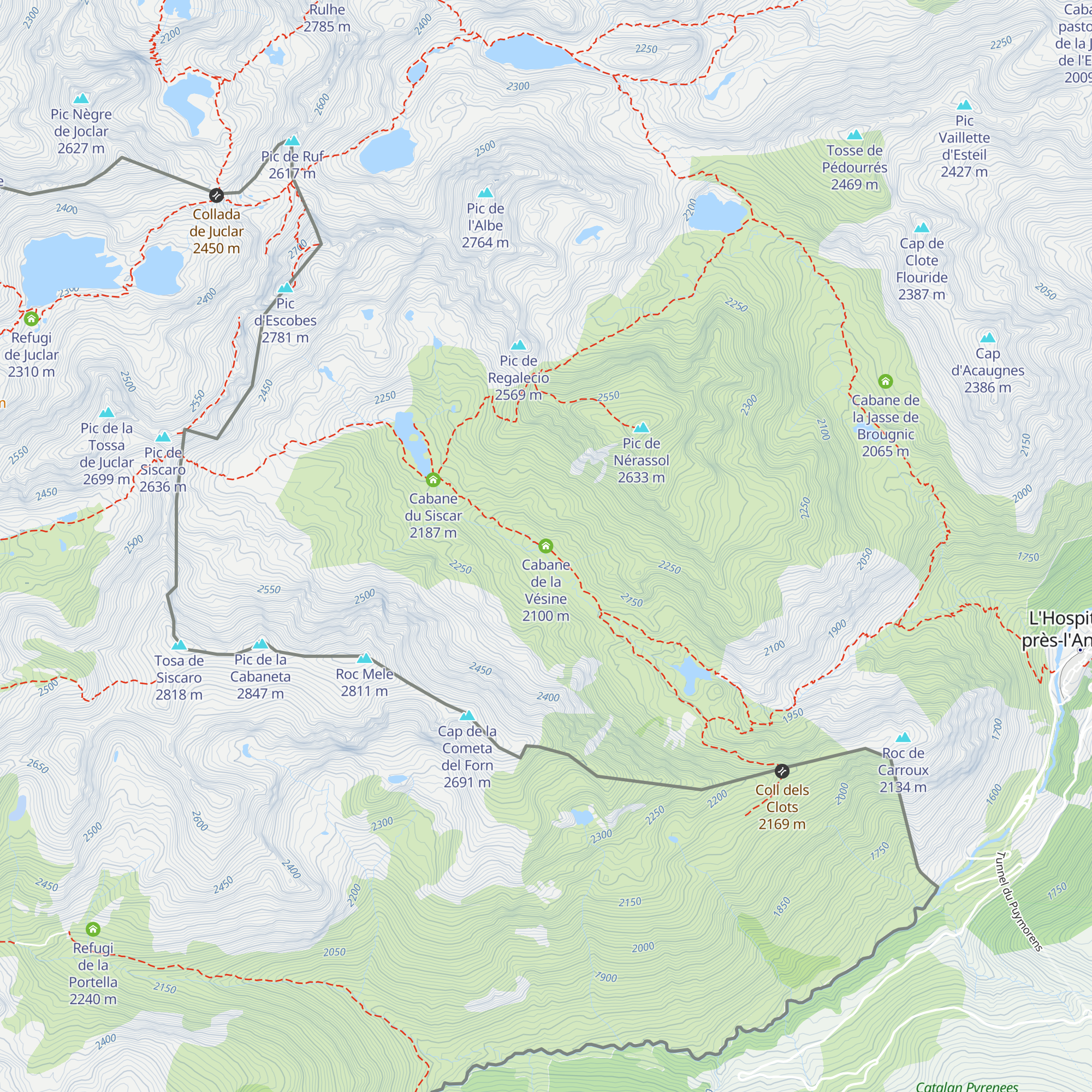 Cabane de la Vésine map