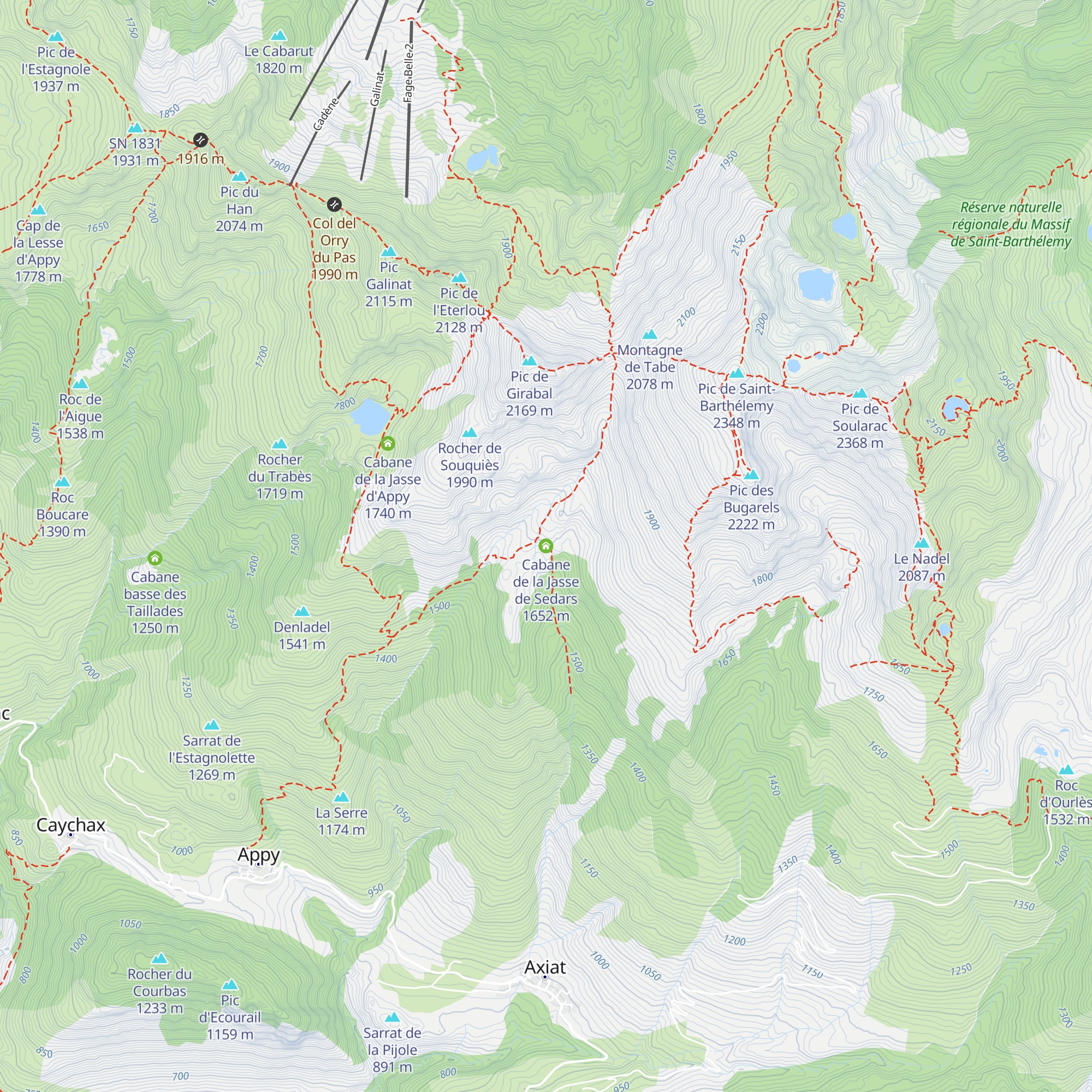 Cabane de la Jasse de Sedars map