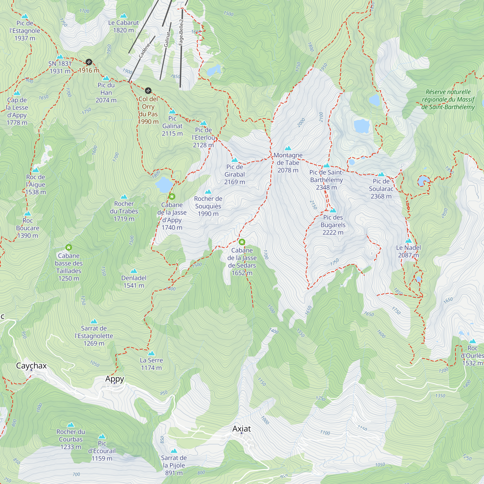 Cabane de la Jasse de Sedars map
