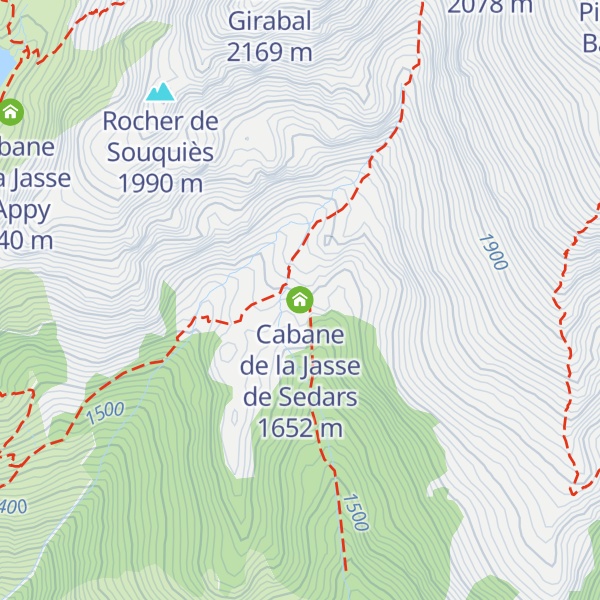 Map of Cabane de la Jasse de Sedars