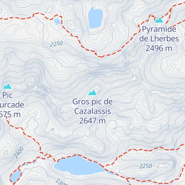 Map of Gros pic de Cazalassis