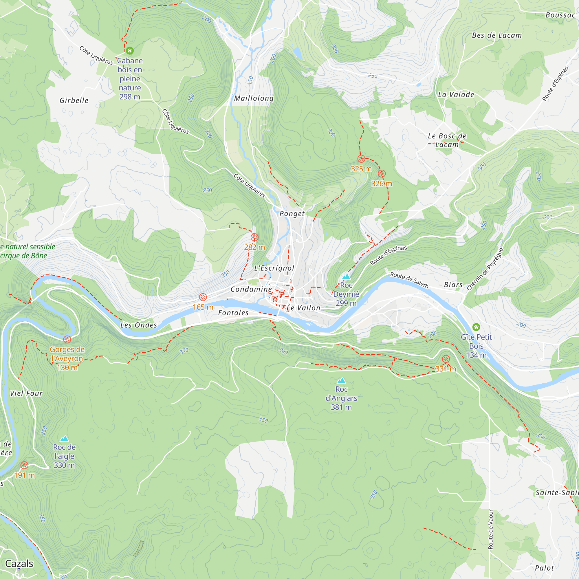 Office de Tourisme Intercommunal Causses et Gorges de l'Aveyron map