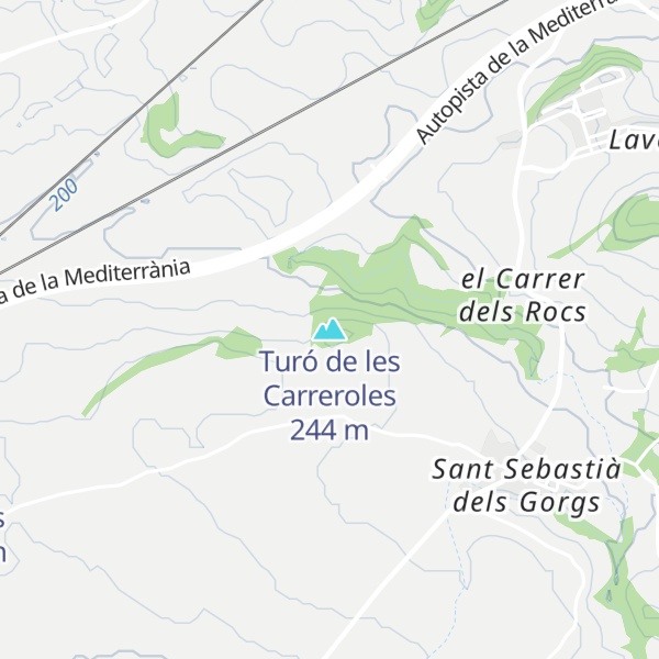 Map of Turó de les Carreroles