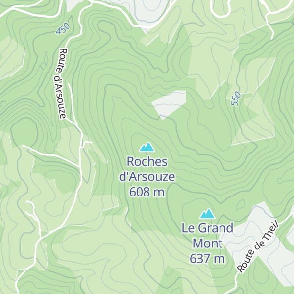 Map of Roches d'Arsouze