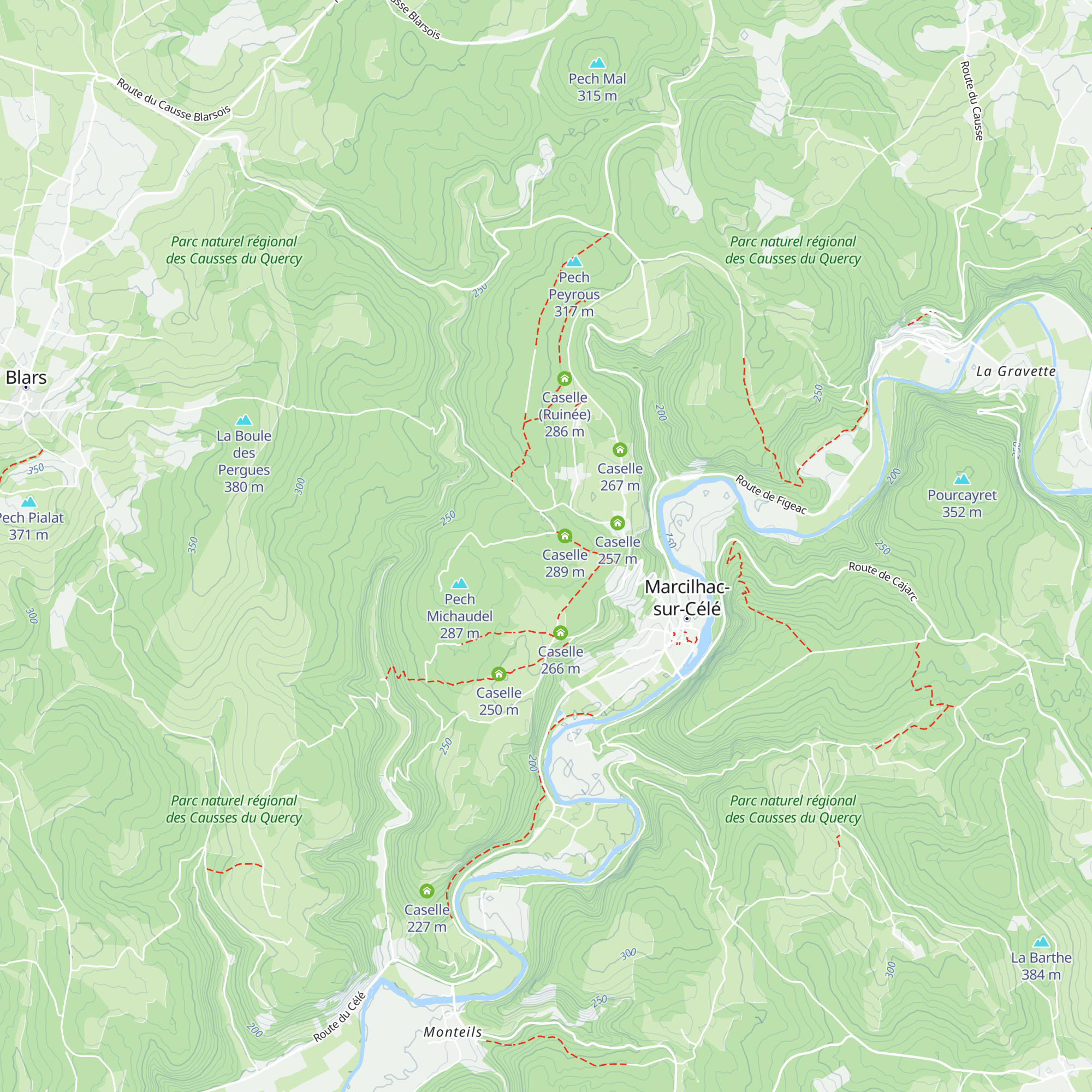 Caselle (Ruinée) map