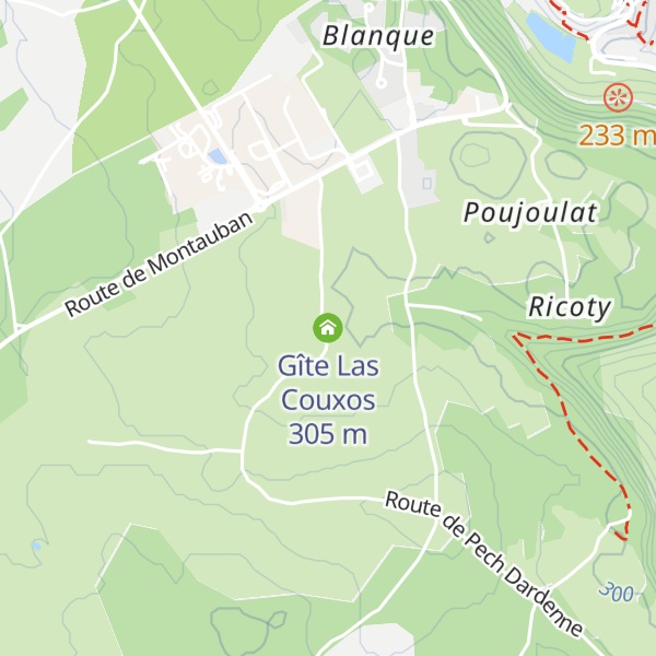Map of Gîte Las Couxos
