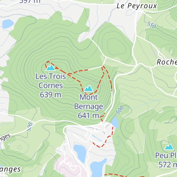 Map of Mont Bernage