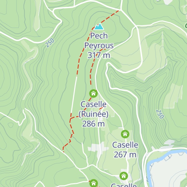 Map of Caselle (Ruinée)