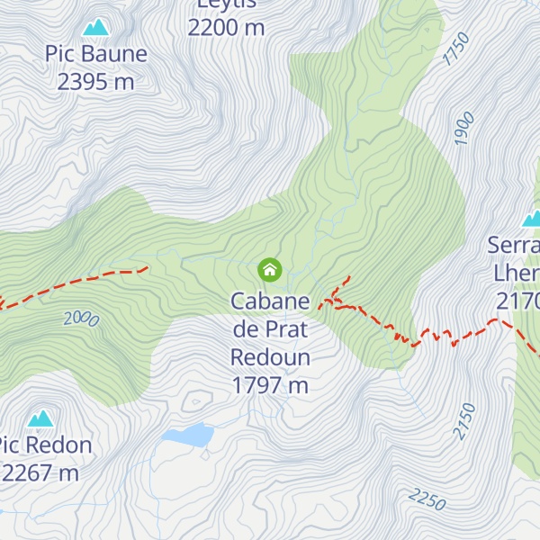 Map of Cabane de Prat Redoun