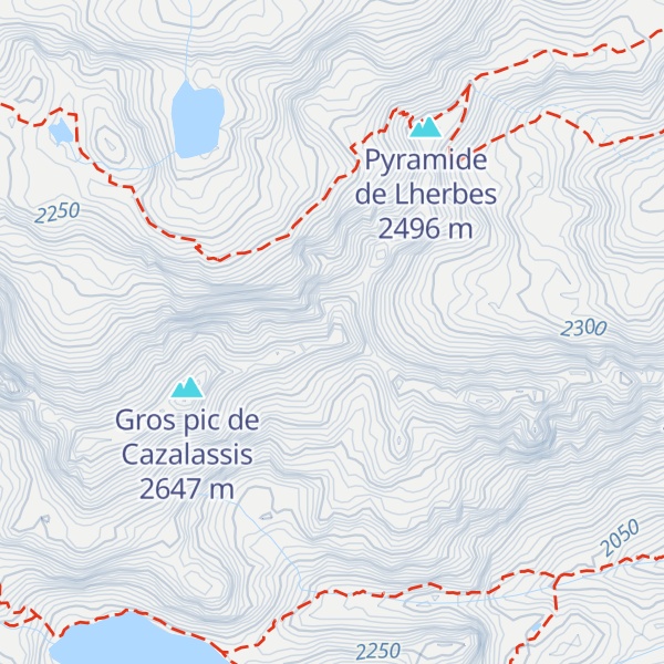 Map of Petit pic de Cazelassis
