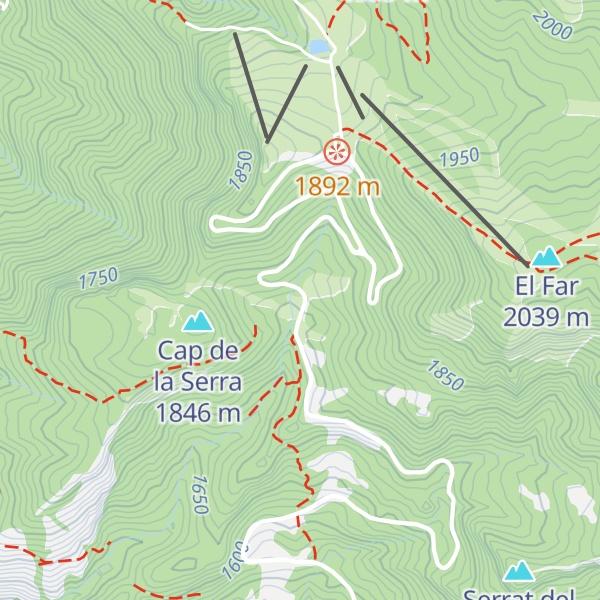 Map of Xalet Refugi Rasos de Peguera