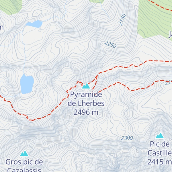 Map of Pyramide de Lherbes
