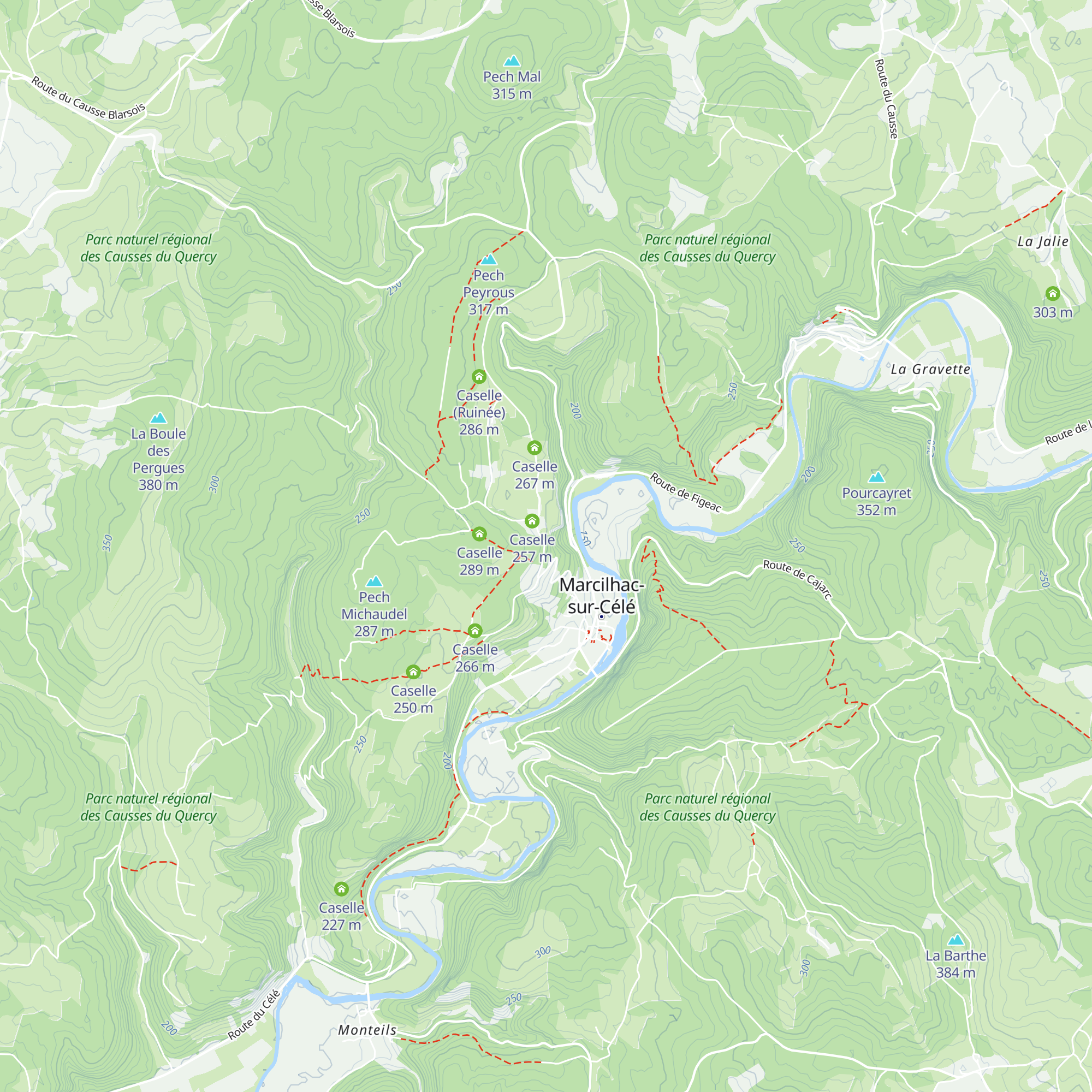 Caselle map