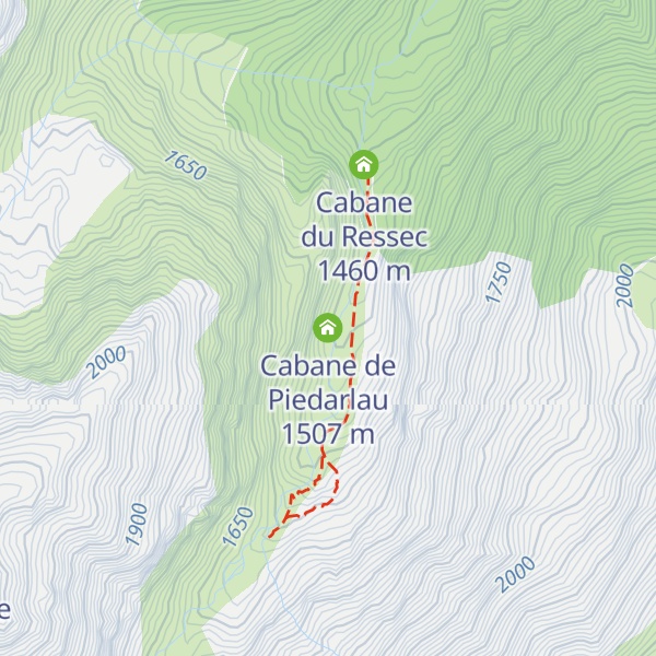 Map of Cabane de Piedarlau