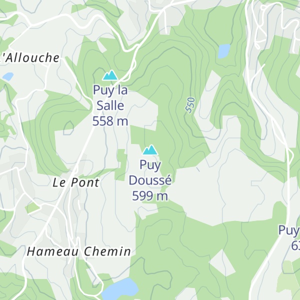 Map of Puy Doussé