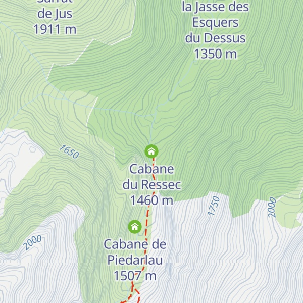 Map of Cabane du Ressec