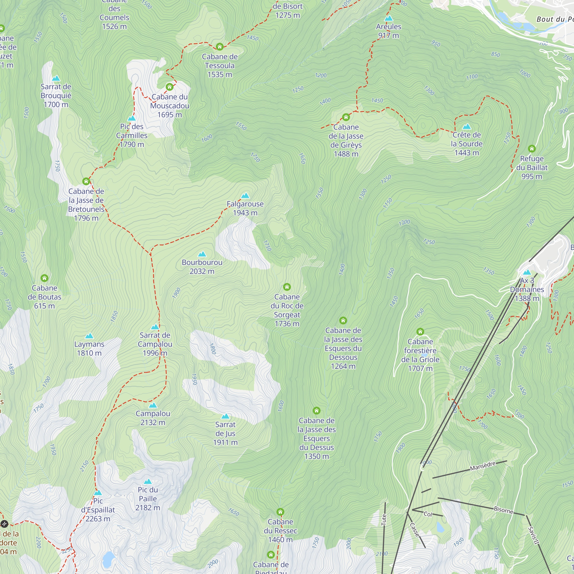 Cabane du Roc de Sorgeat map