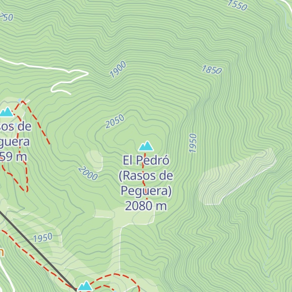 Map of El Pedró (Rasos de Peguera)