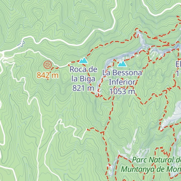 Map of Roca Stop o Agulla del Camí