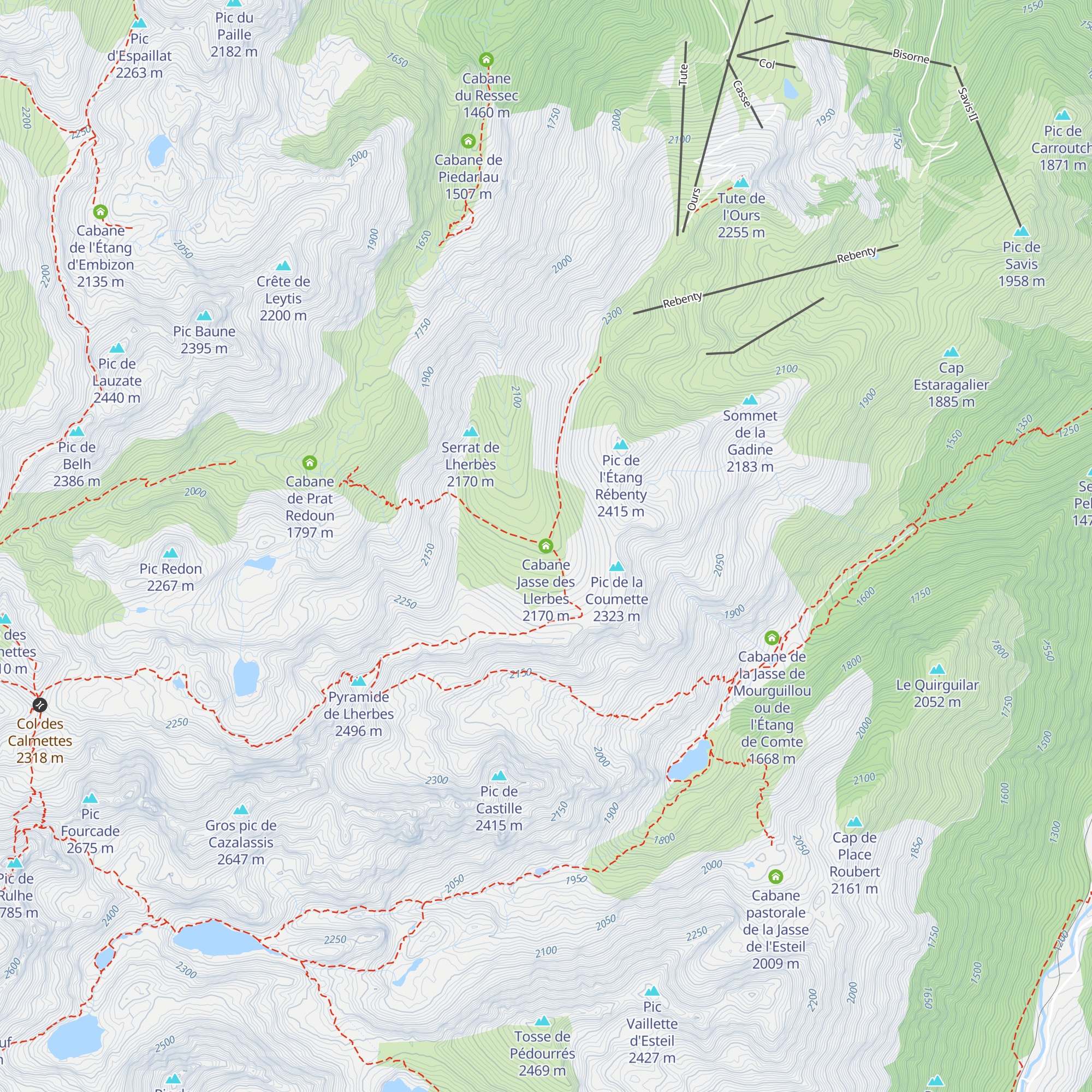 Cabane Jasse des Llerbes map