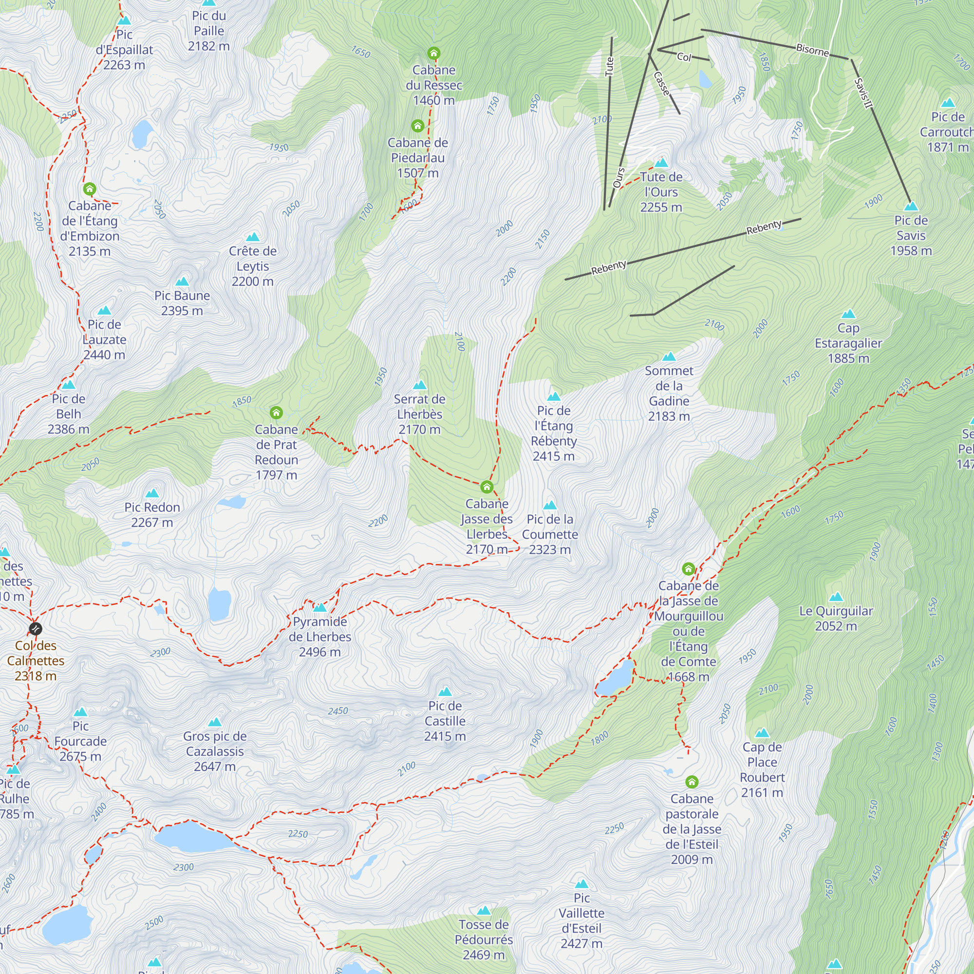 Cabane Jasse des Llerbes map