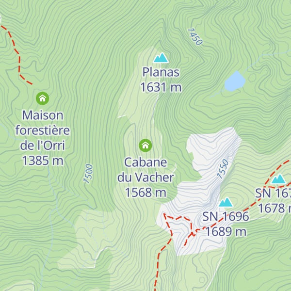 Map of Cabane du Vacher
