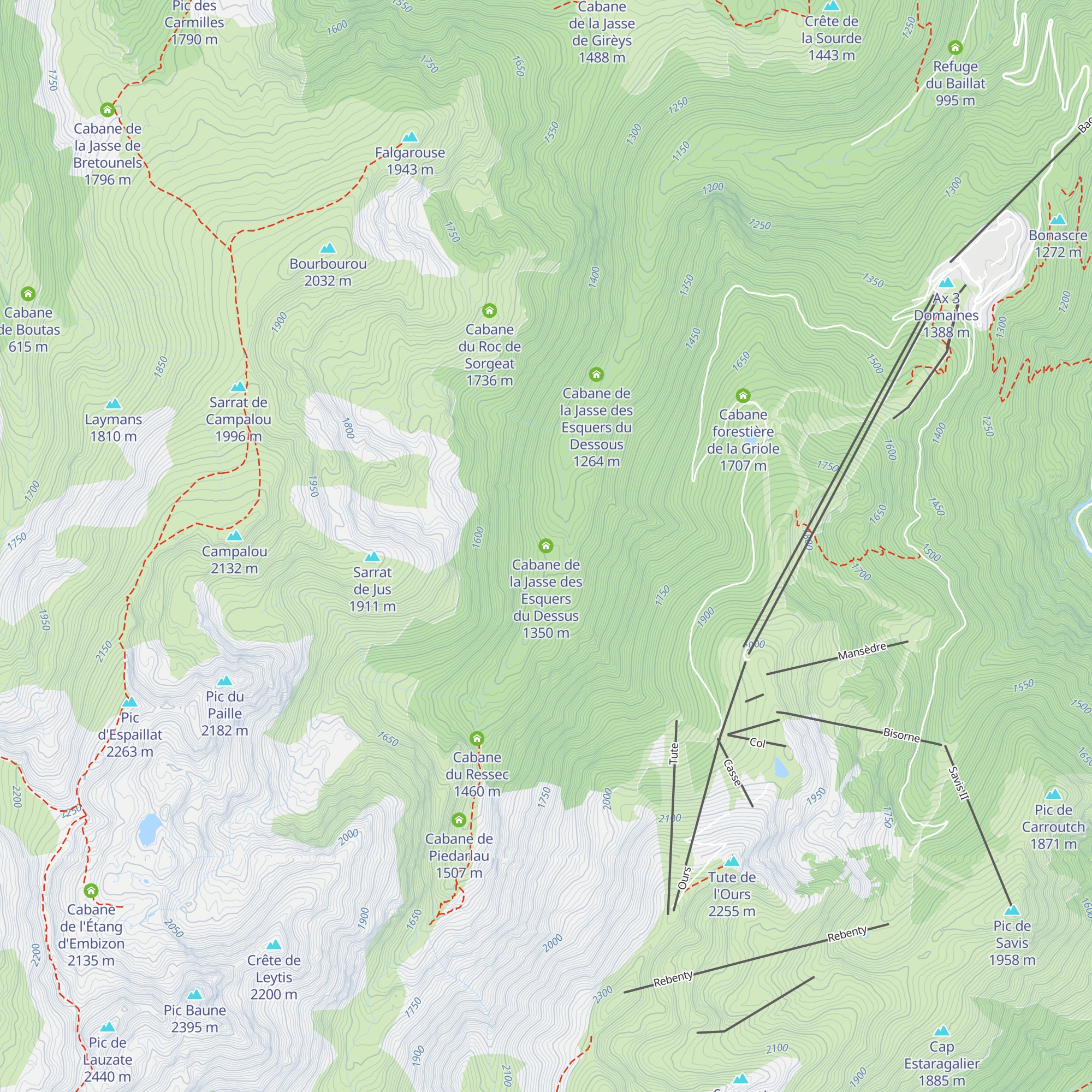 Cabane de la Jasse des Esquers du Dessus map