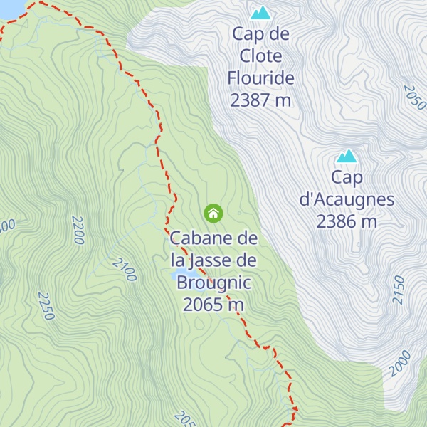 Map of Cabane de la Jasse de Brougnic