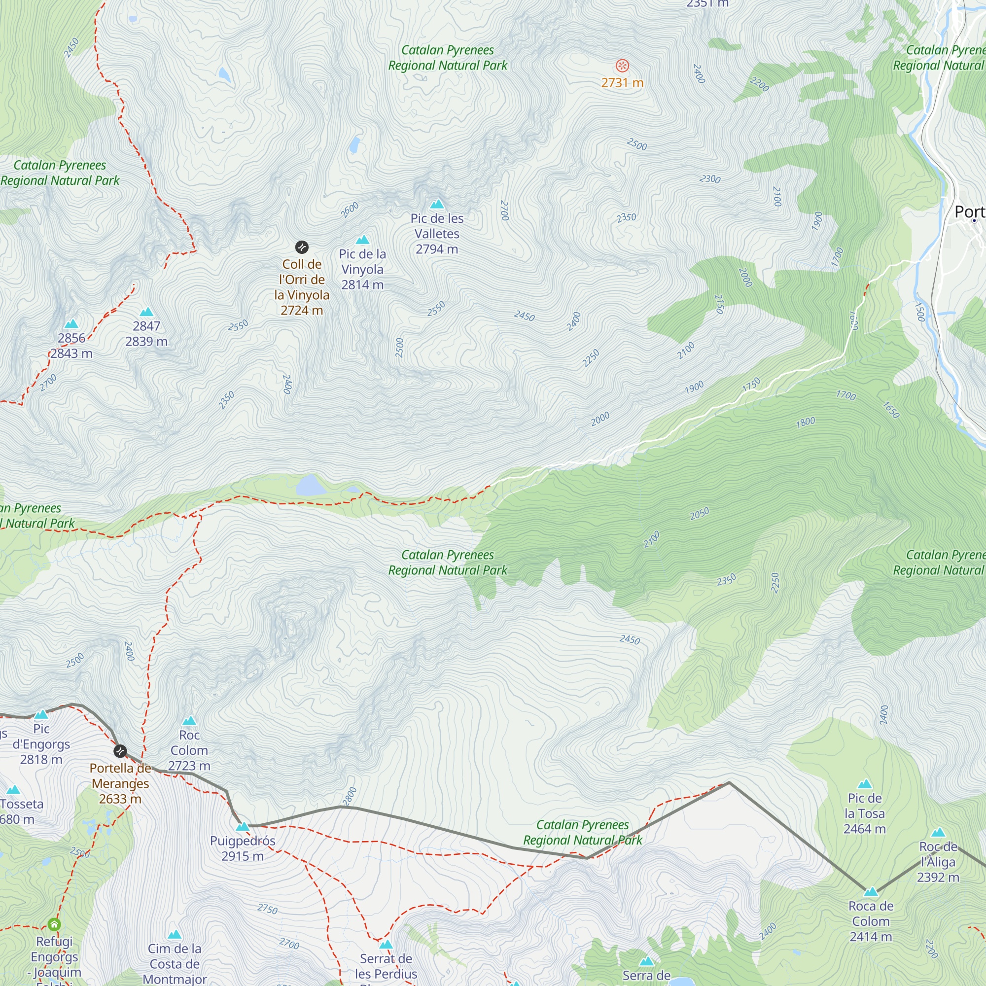 Cabane de Campcardos map