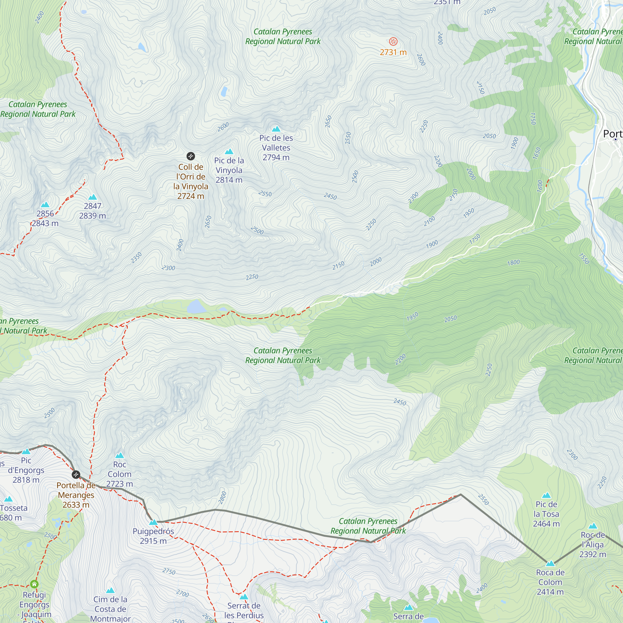 Cabane de Campcardos map
