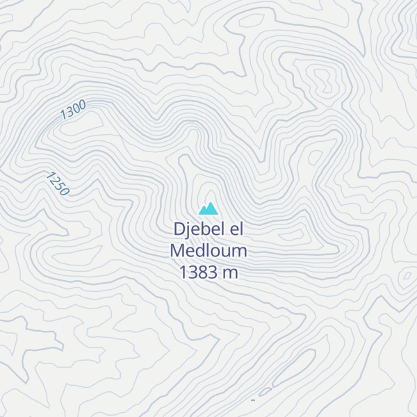 Map of Djebel el Medloum
