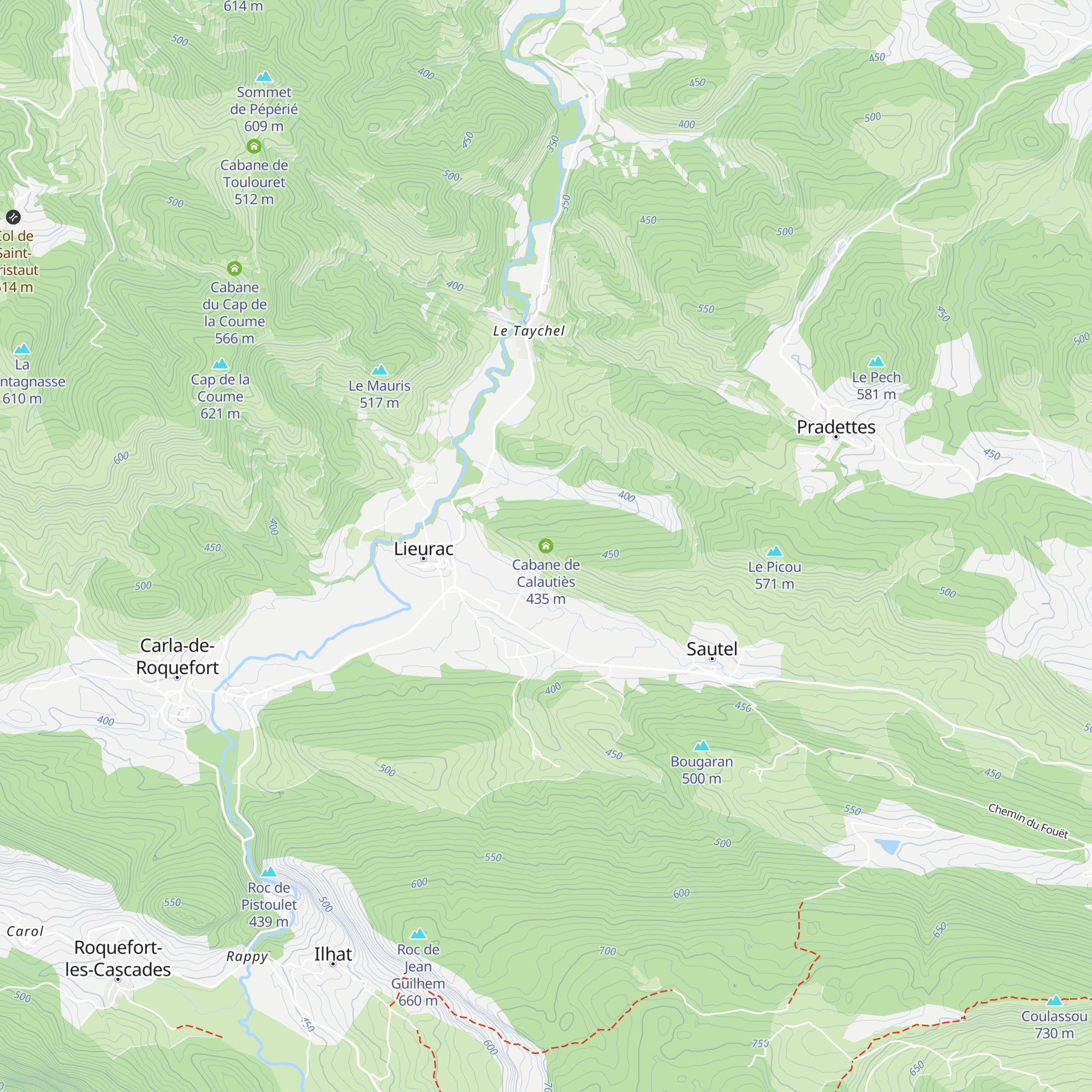 Cabane de Calautiès map
