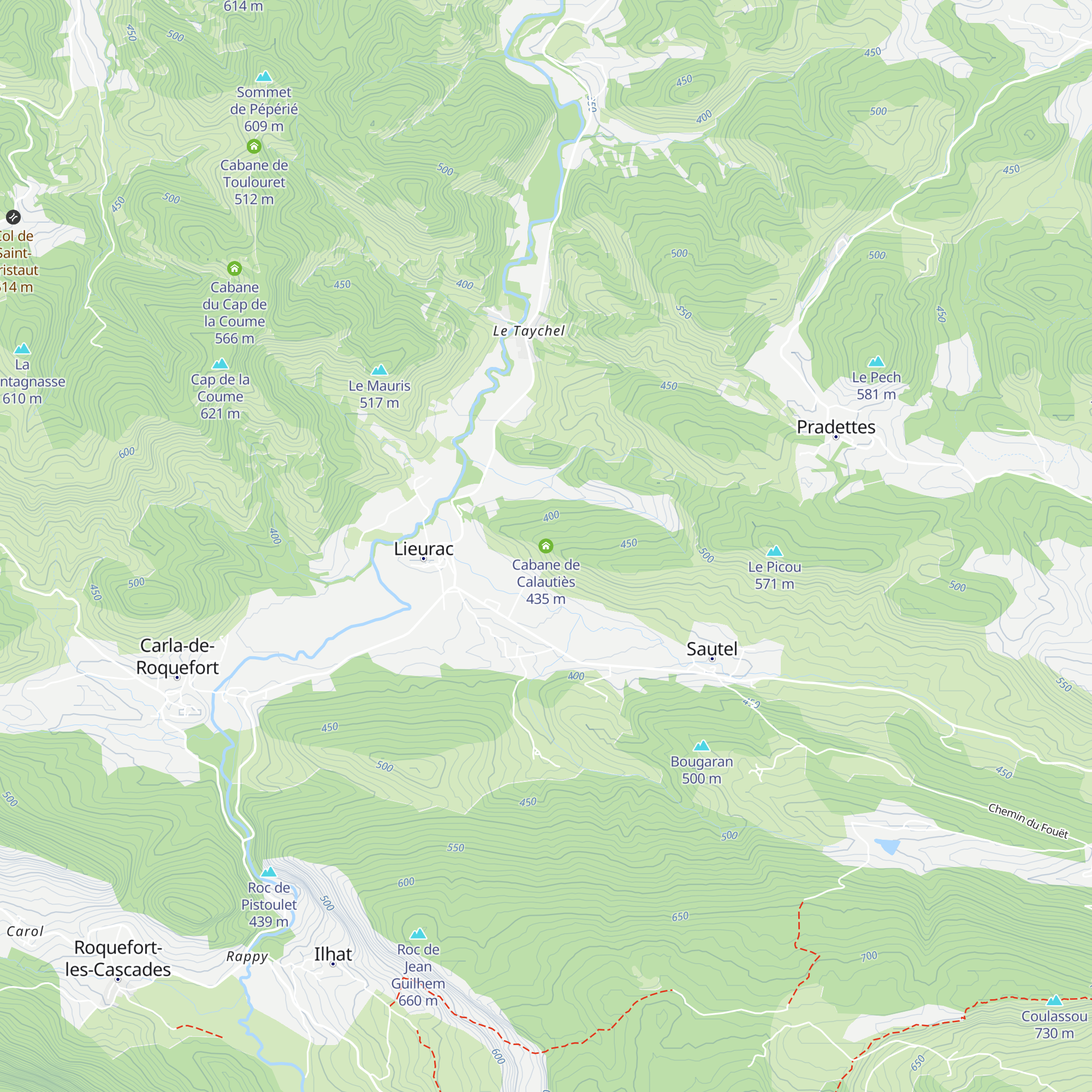 Cabane de Calautiès map