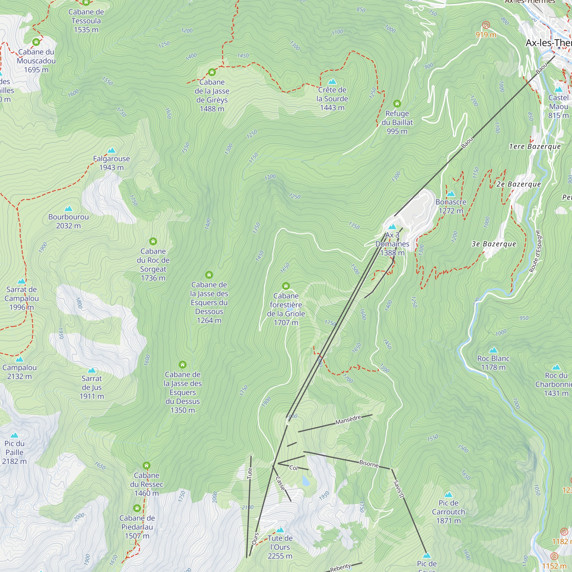 Cabane forestière de la Griole map