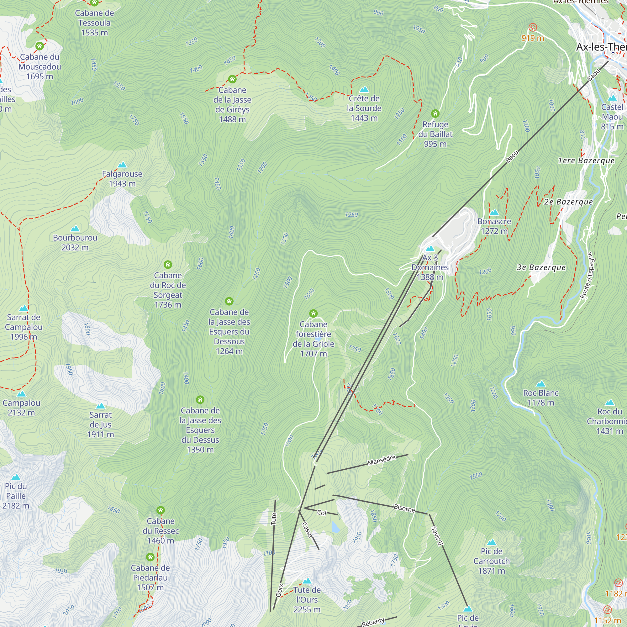 Cabane forestière de la Griole map