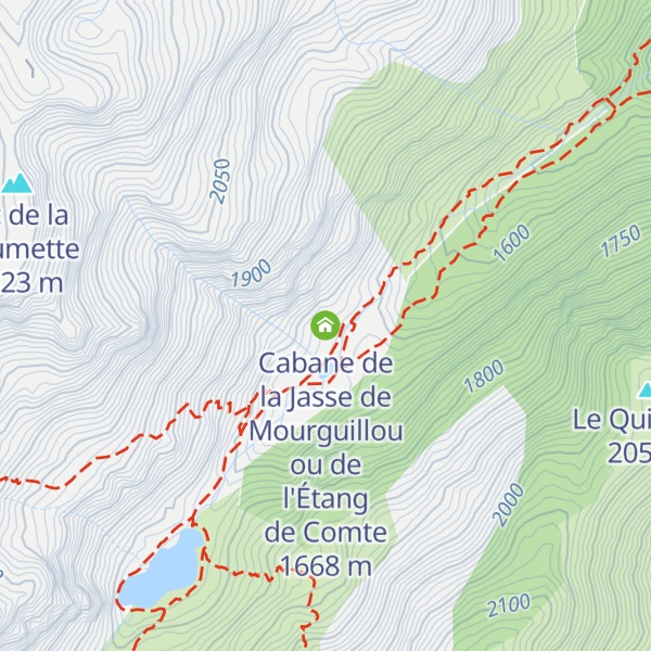 Map of Cabane de la Jasse de Mourguillou ou de l'Étang de Comte