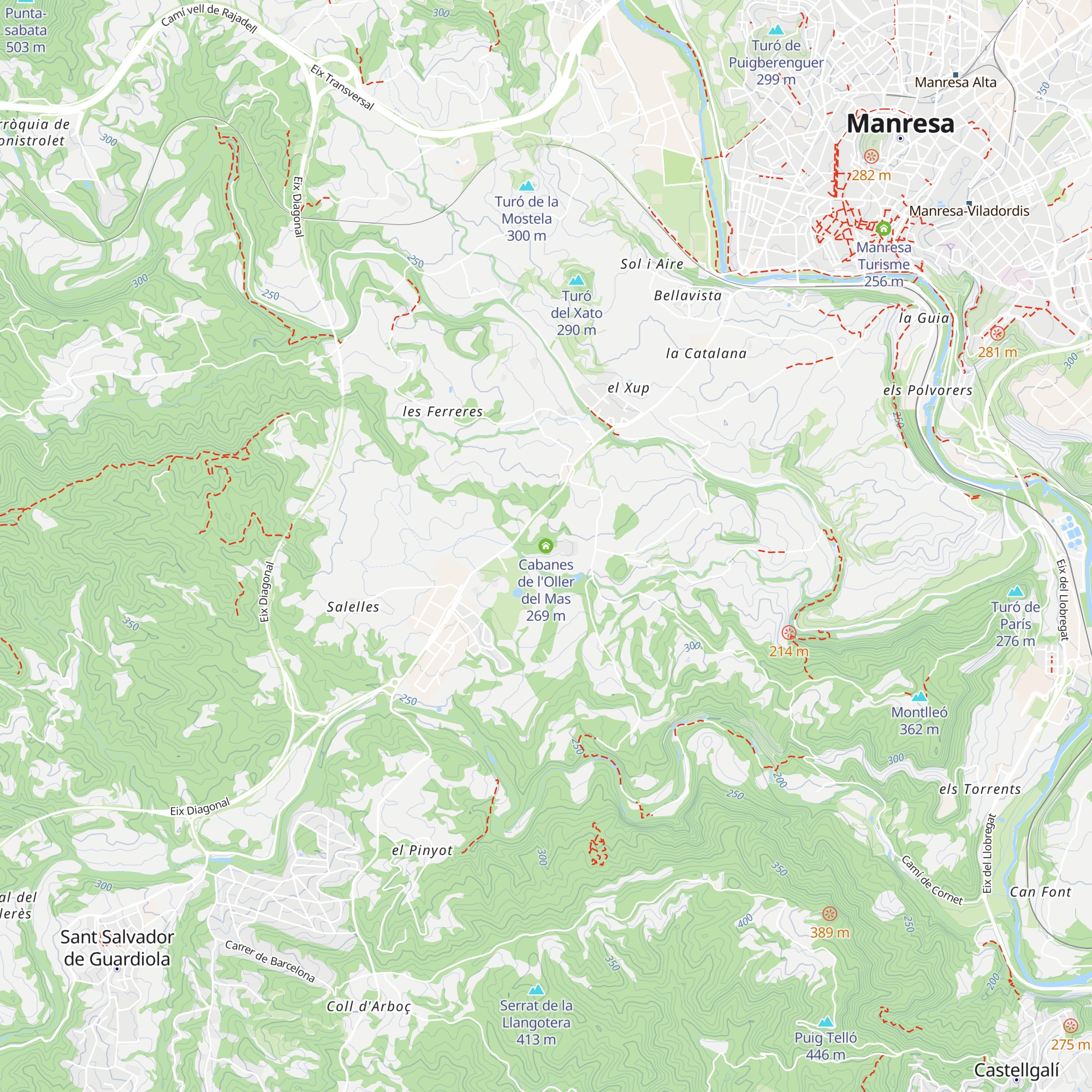 Cabanes de l'Oller del Mas map