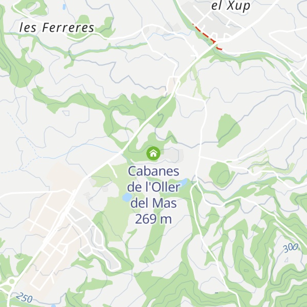 Map of Cabanes de l'Oller del Mas