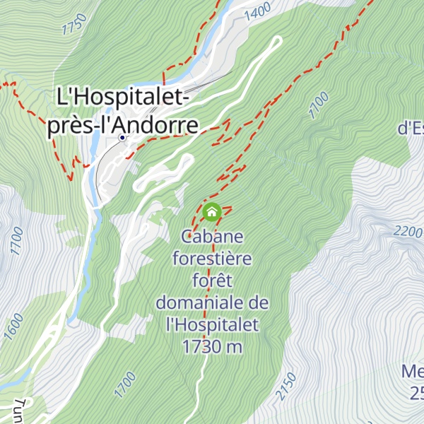 Map of Cabane forestière forêt domaniale de l'Hospitalet