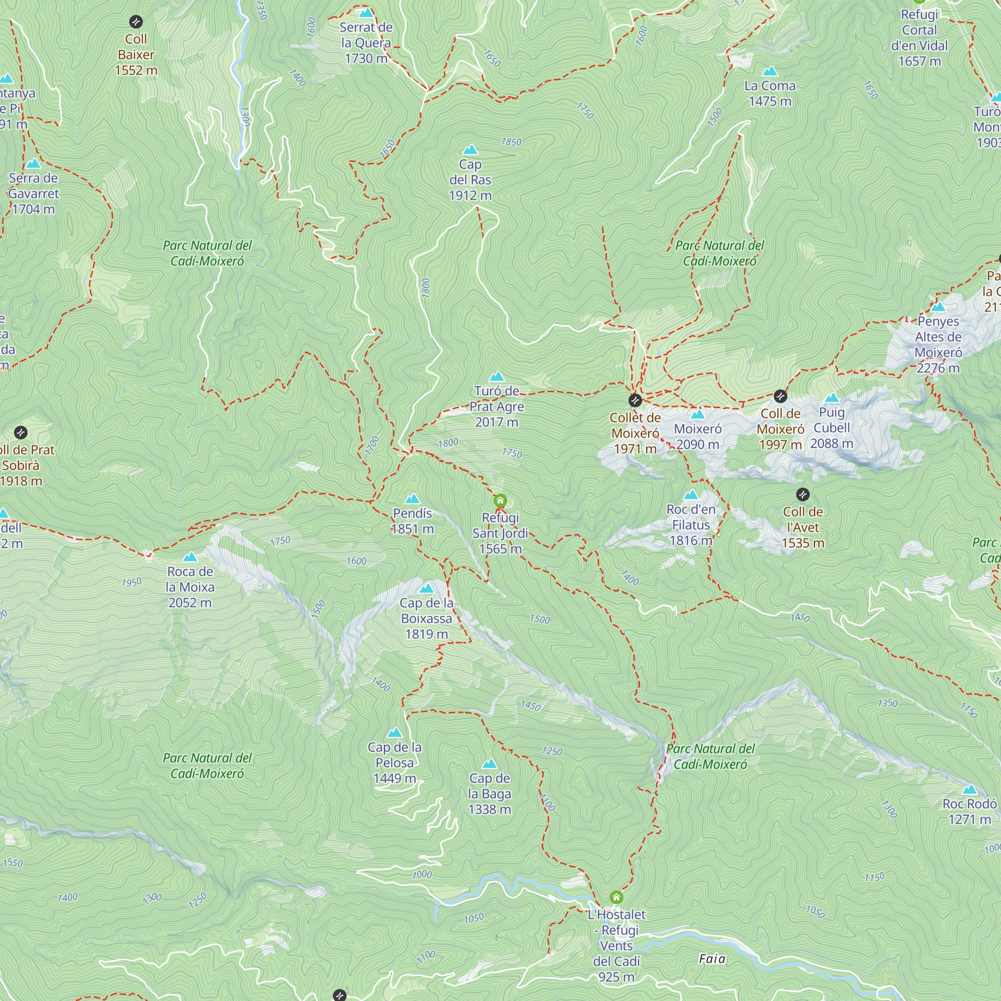 Refugi Sant Jordi map