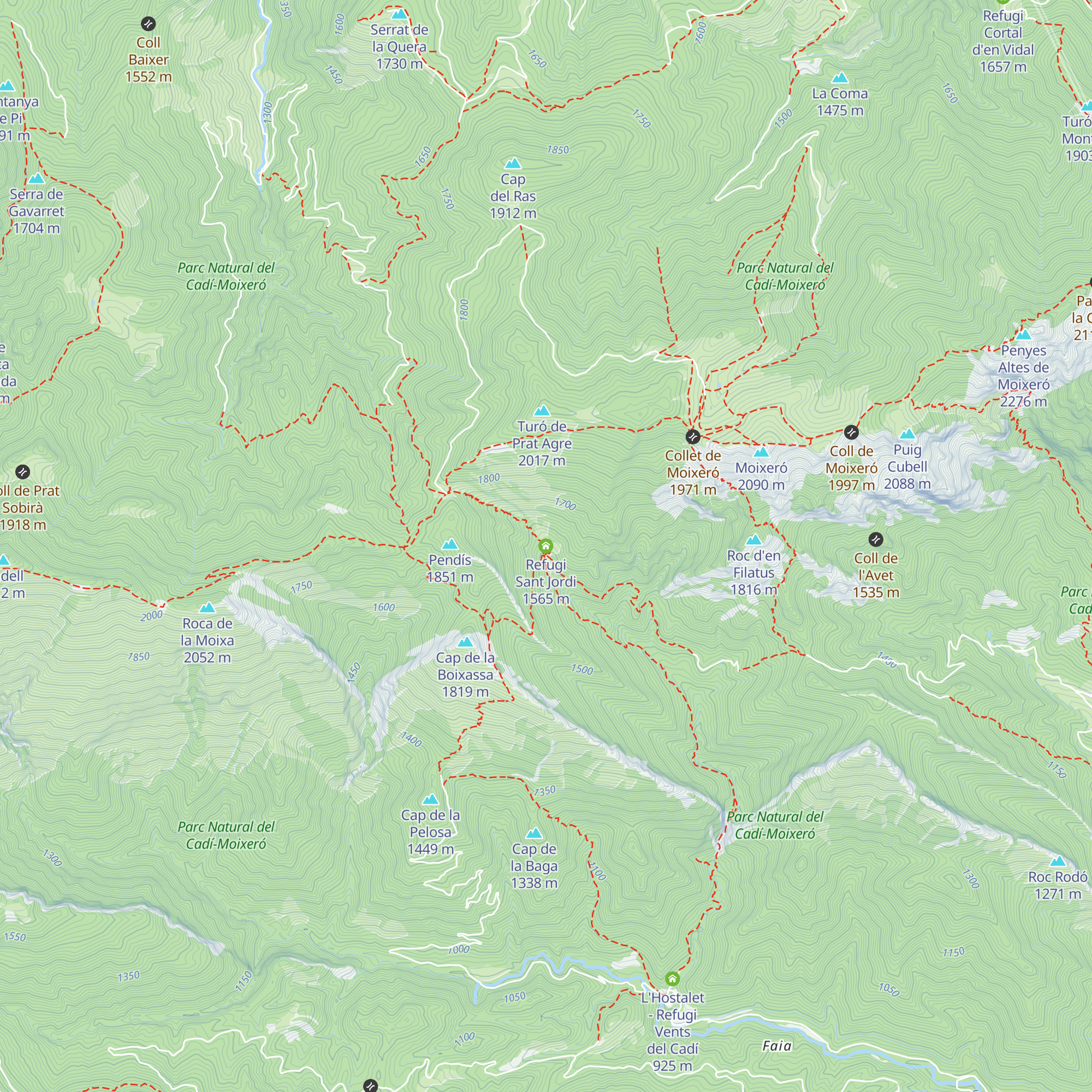 Refugi Sant Jordi map