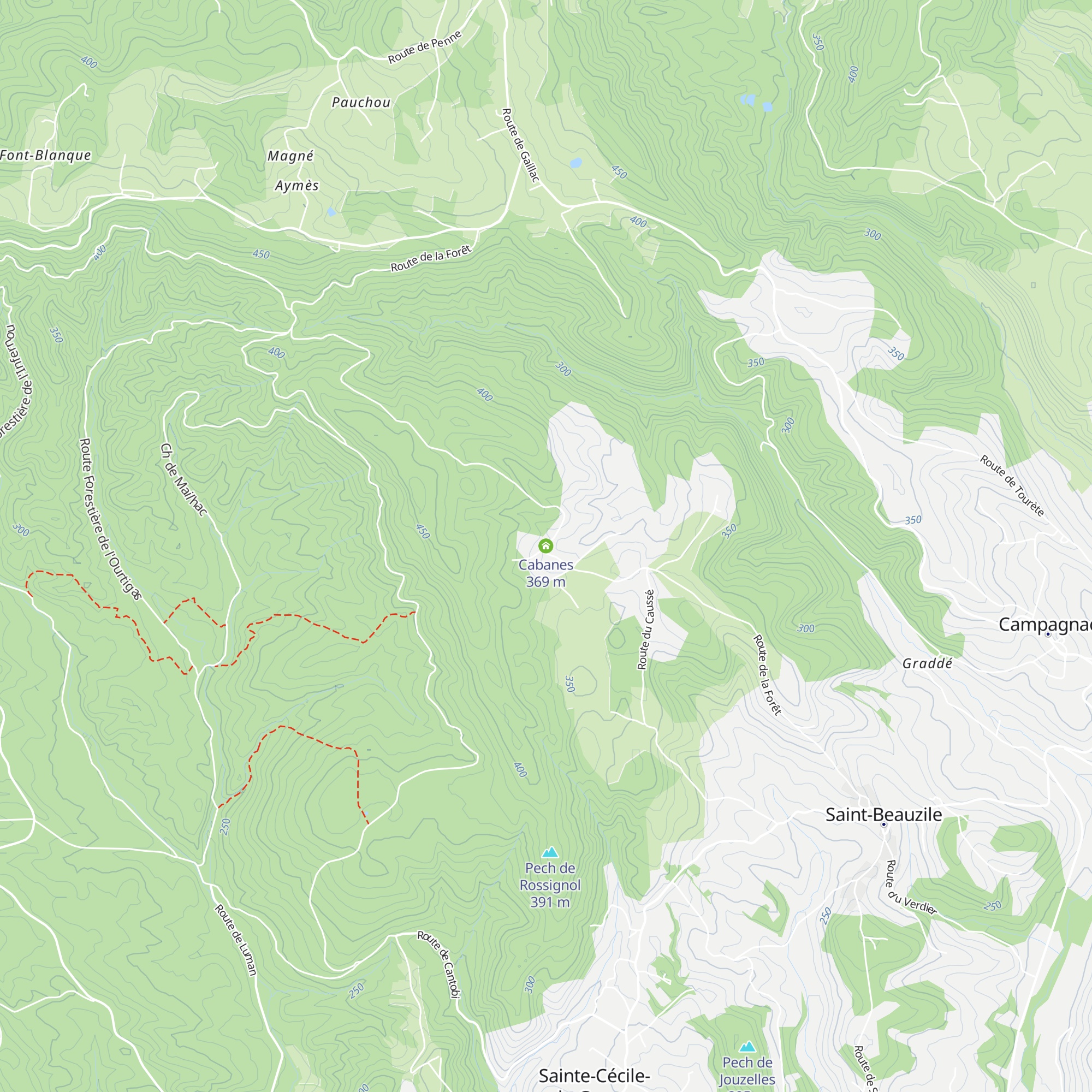 Cabanes map