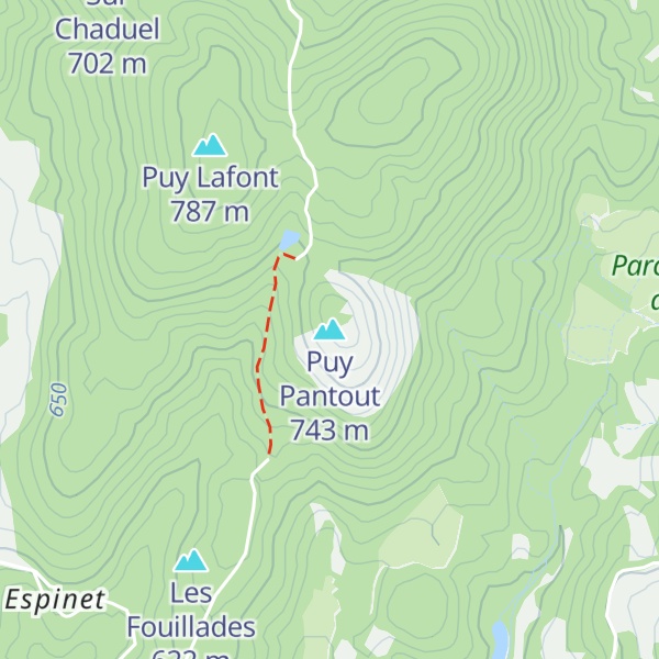 Map of Puy Pantout