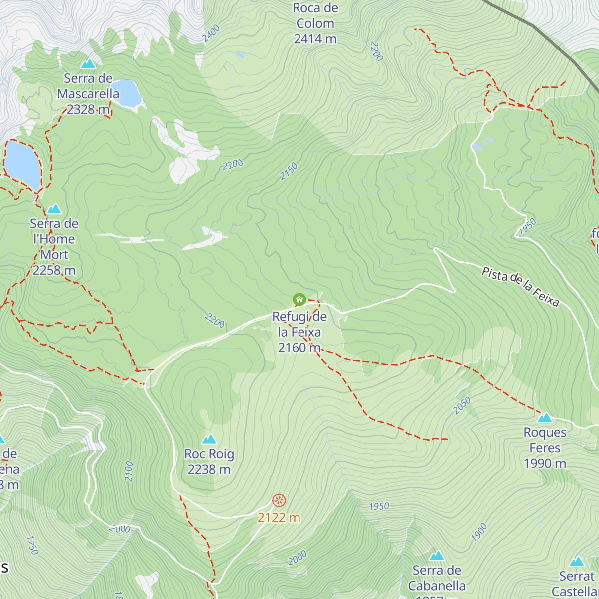 Refugi de la Feixa map