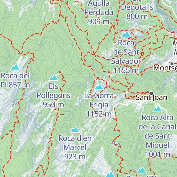 Map of Processó dels Monjos (Roca 421)