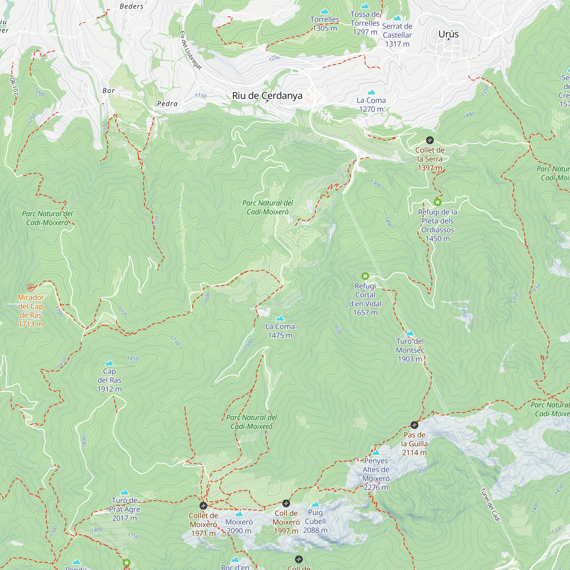 Refugi del Serrat de les Esposes map