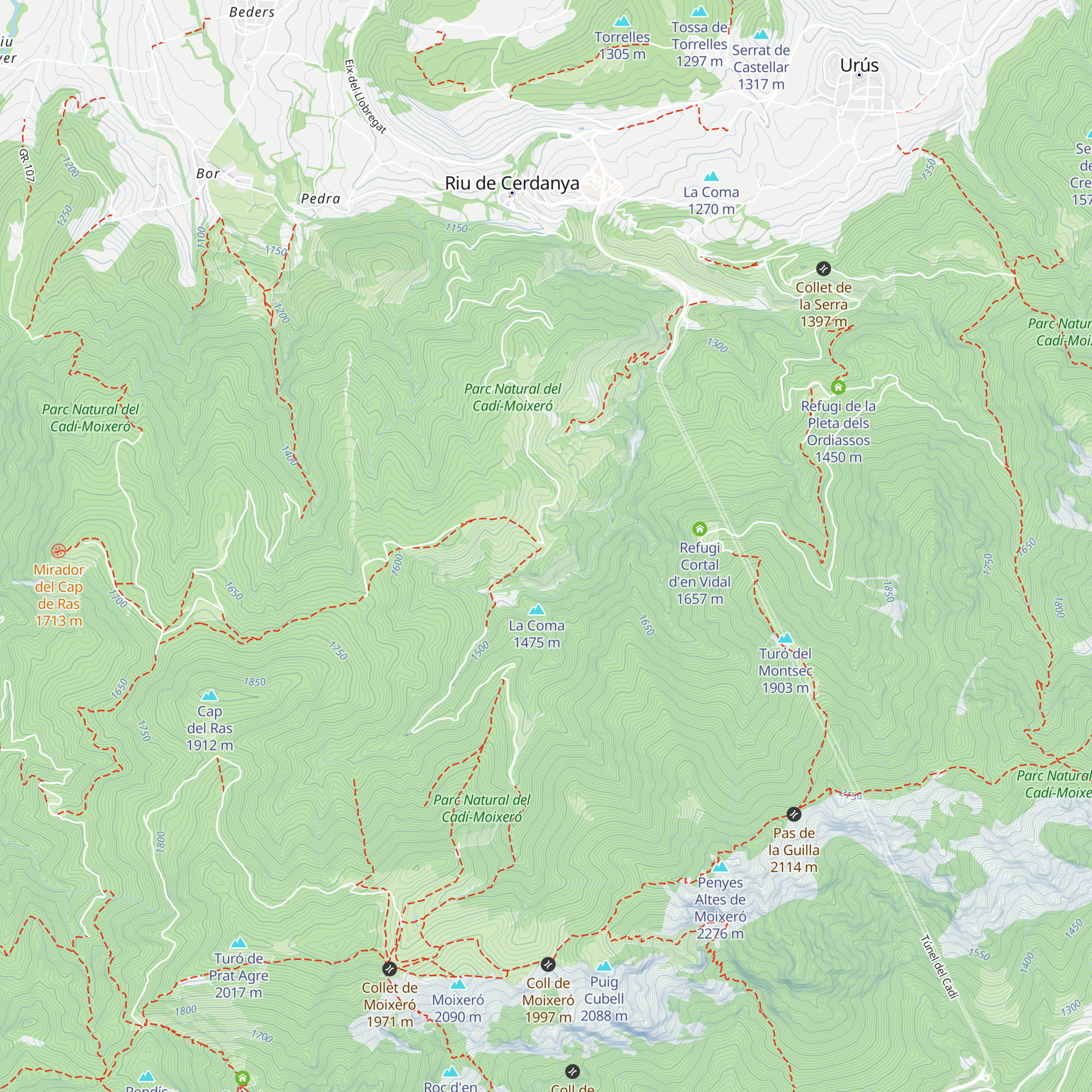 Refugi del Serrat de les Esposes map